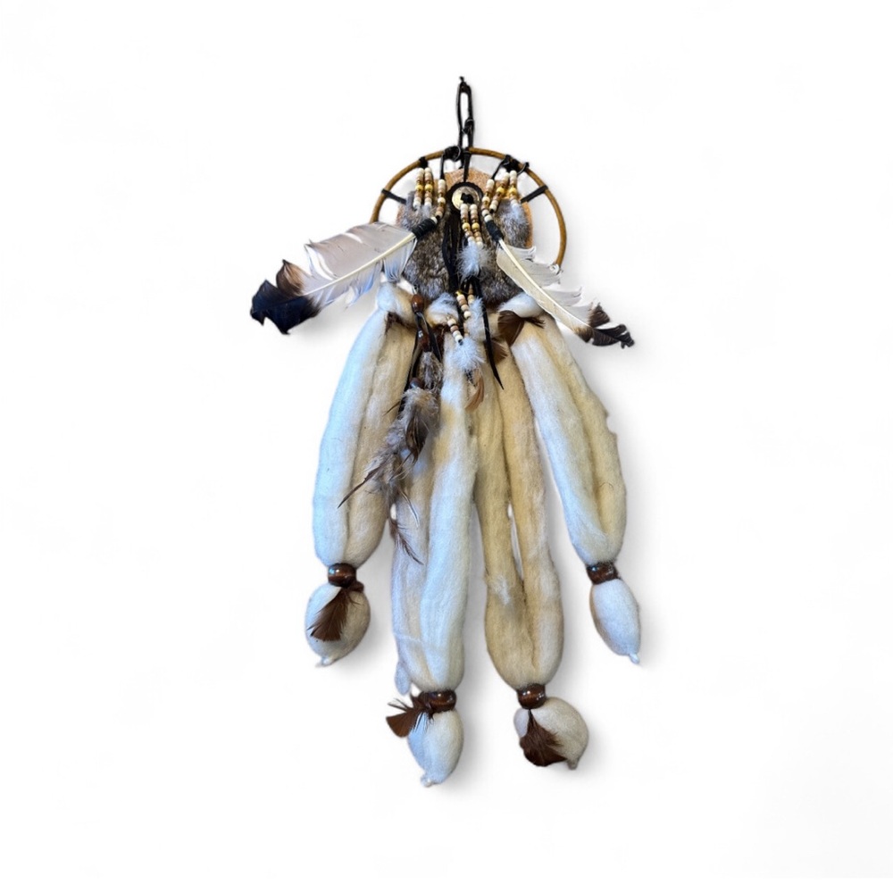 Vintage Native American Indian Dream Catcher Mandala Chico Art Wall Hanging 31”